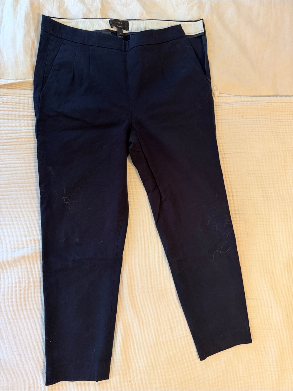 Ann Taylor Navy Tailored Ankle Pants